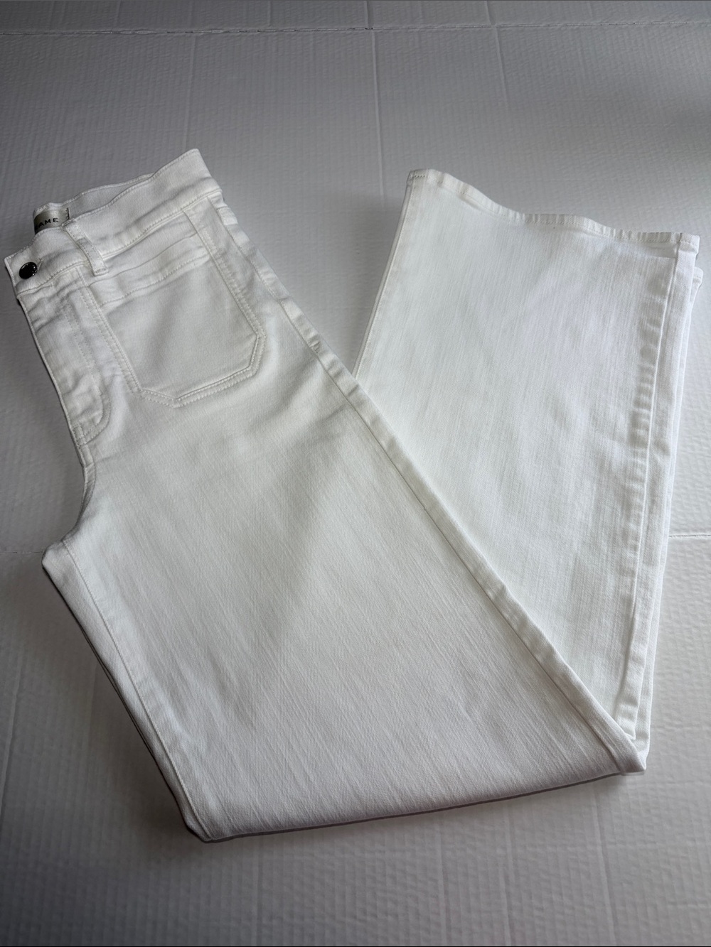 FRAME Le Pixie Slim Palazzo Patch Pocket High Waist Wide Leg Jeans Size 27 - Picture 8 of 16